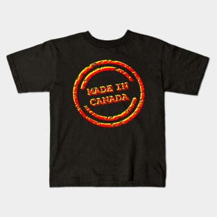 Made in Canada, america, patriot, style, circle Kids T-Shirt